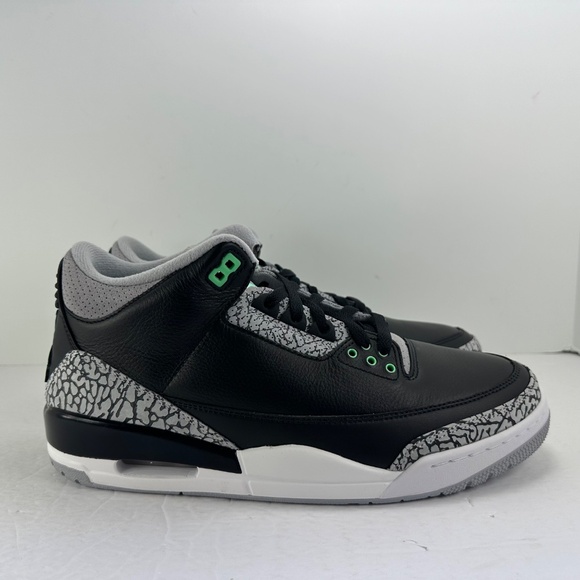Nike Air Jordan 3 Retro Black Green Glow Grey CT8532-031 Men’s Size 11 - Picture 8 of 13